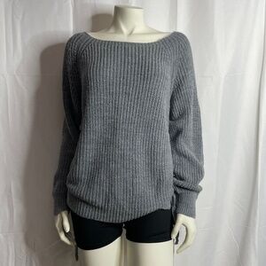 American Eagle Don't Ask Why Long Sleeve Ribbed Stitch Sweater